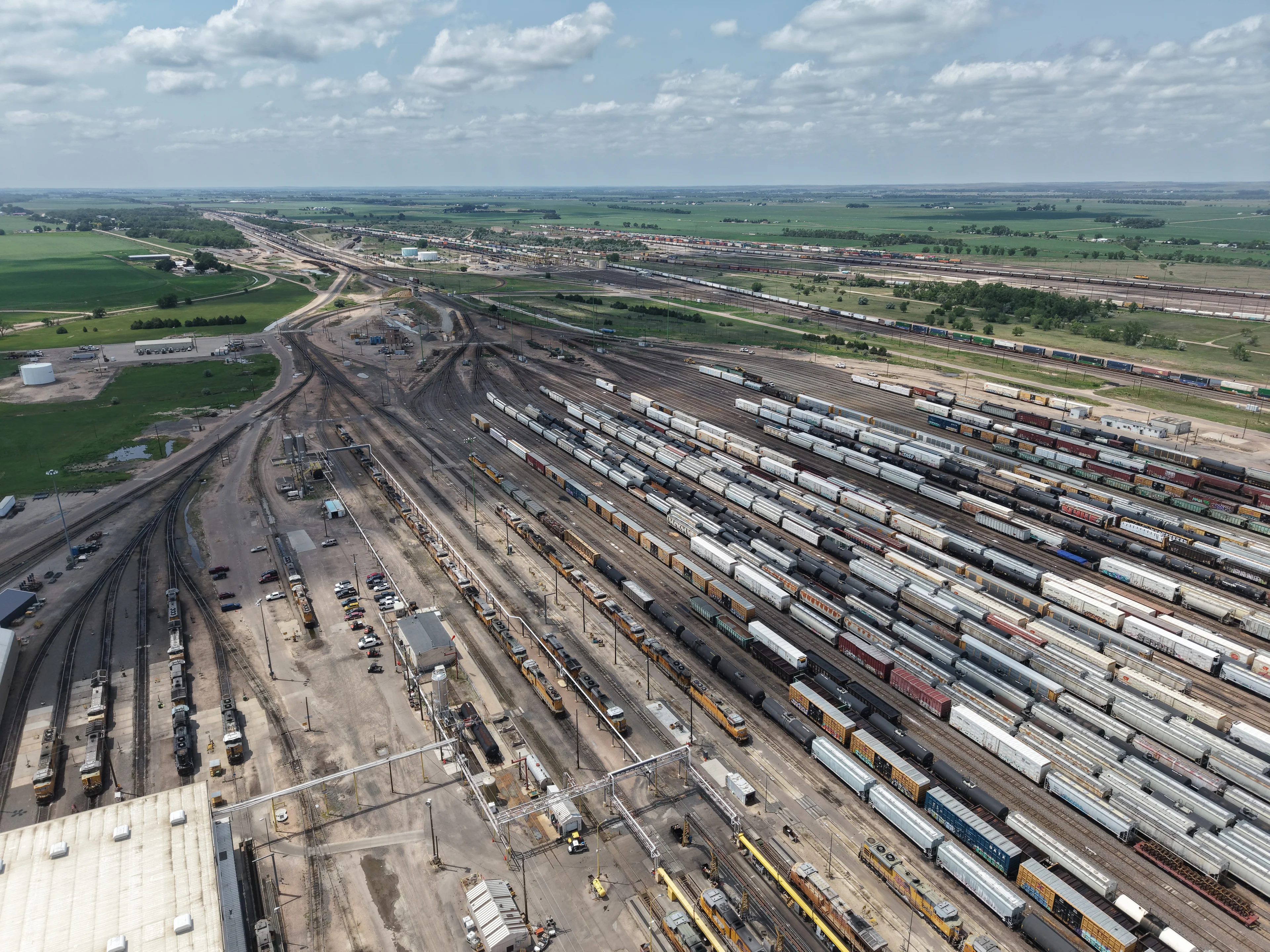 Drone shot that shows how big the yard really is, this is about half of it
